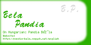 bela pandia business card